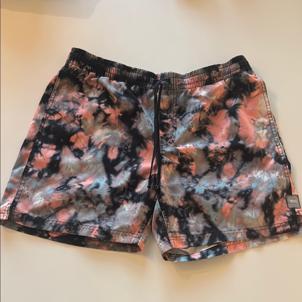 Vans Multicolor Tie-Dye Swim Shorts Mens Medium Black